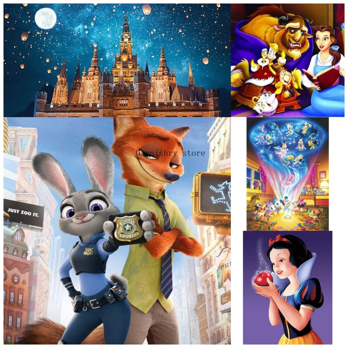 

Алмазная 5D картина из мультфильма Disney, наборы для вышивки крестиком, мозаика из страз, полноразмерная круглая вышивка, домашний декор