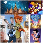 Алмазная 5D картина из мультфильма Disney, наборы для вышивки крестиком, мозаика из страз, полноразмерная круглая вышивка, домашний декор