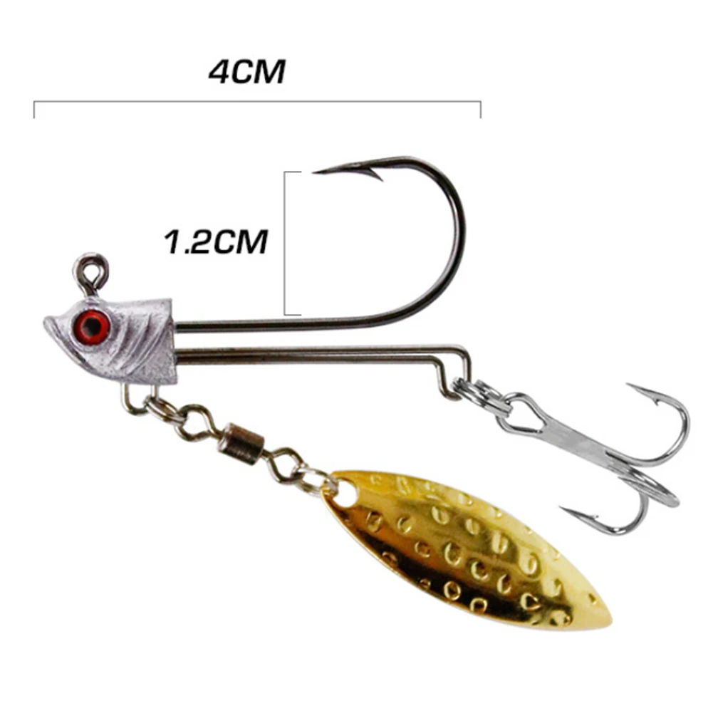 

GOOSHING 7-17g 3D Eye Jig Head With Spoon Artificial Bait Lead Jig Hook Strong Attraction For Soft Lure For Fishing Accessories