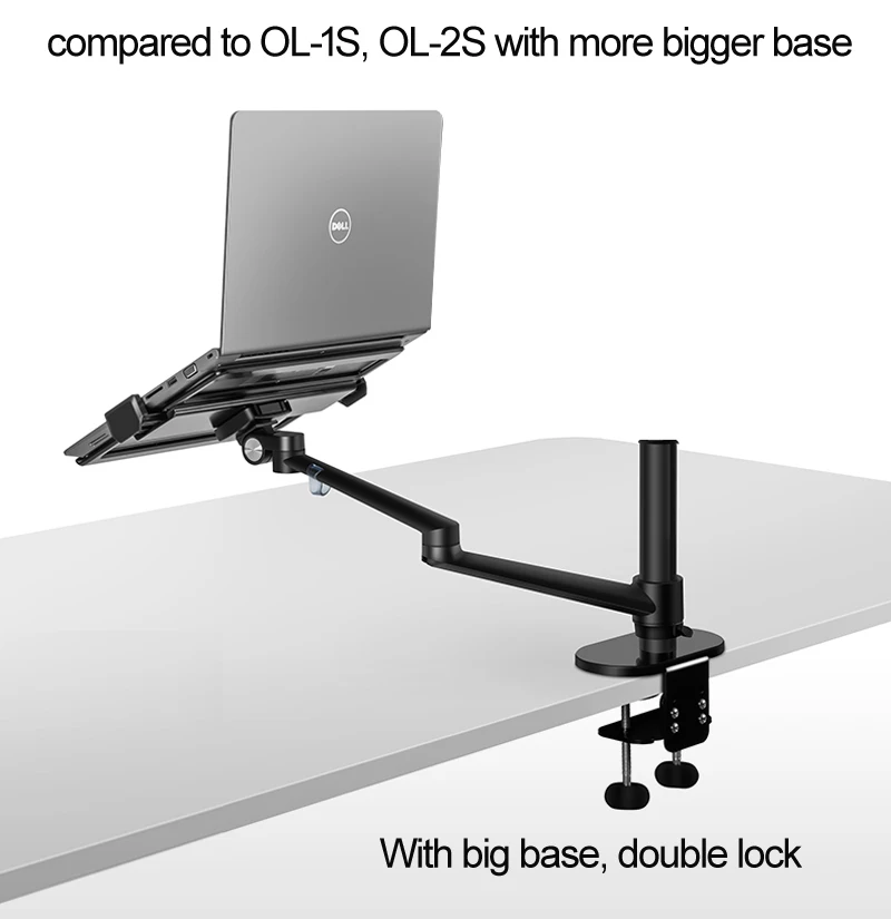 Multifunction de Alumínio Suporte de Movimento Ergonomia Mesa Portátil Suporte Completo Braçadeira Grommet Monitor Bandeja Ol-1s Ol-2s 10 -17