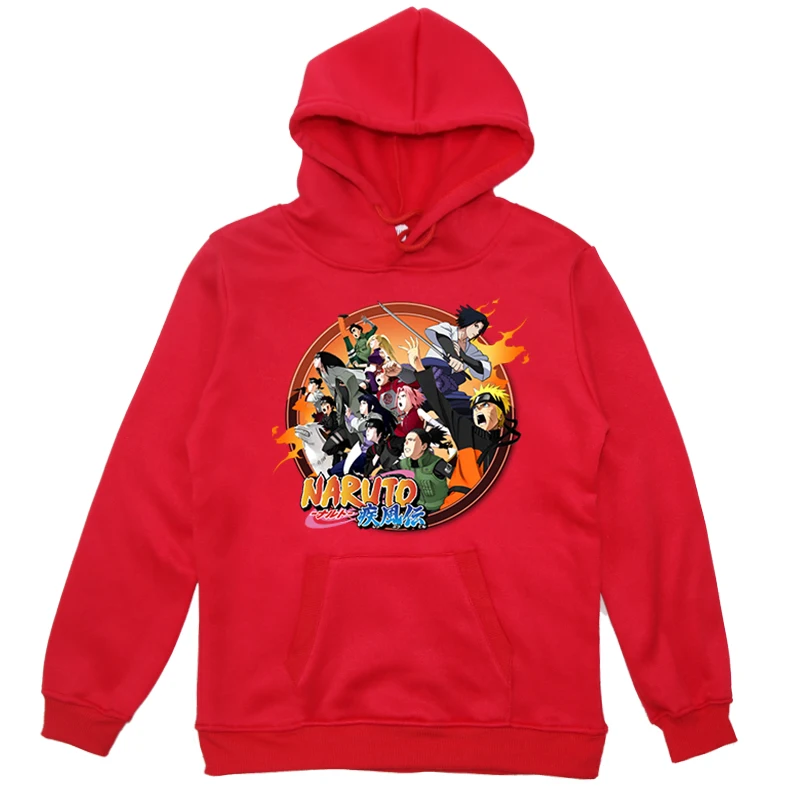 Hoodies 16 Детский свитер для мальчиков и девочек; модные толстовки с капюшоном с принтом Наруто; сезон осень-зима; утолщенные толстовки; Повседневная Блузка; детский топ с длинными рукавами - Цвет: Hoodies 16