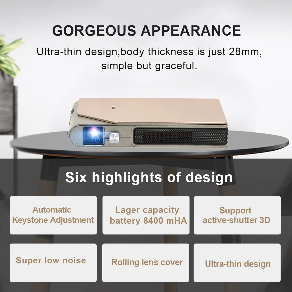 Портативный мини DLP проектор CAIWEI S7 + 3D кинотеатр домашний уличное видео кино для