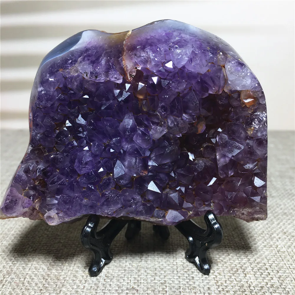 

Аметист, агат натуральный камень и хрусталь кварц Жеода Друза образец в подарок FengShui Wicca Reiki украшение для дома