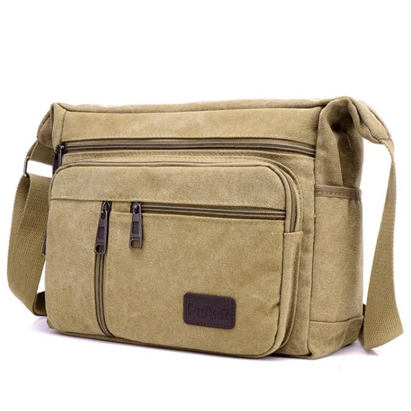Men Travel Bag Canvas Casual Tote Men's Crossbody Outdoor Bags Mens Messenger Retro Zipper Shoulder High Quality |