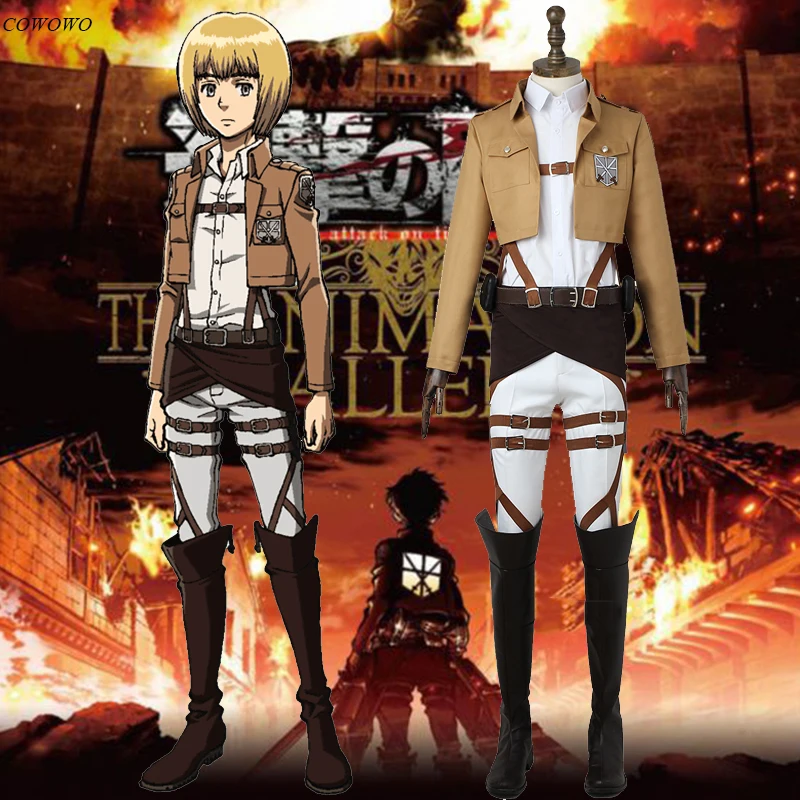 

Anime! Attack on Titan Armin Arlert Training Corps Coat Shirt Pants Uniform Shingeki no Kyojin Cosplay Costume Custom-made