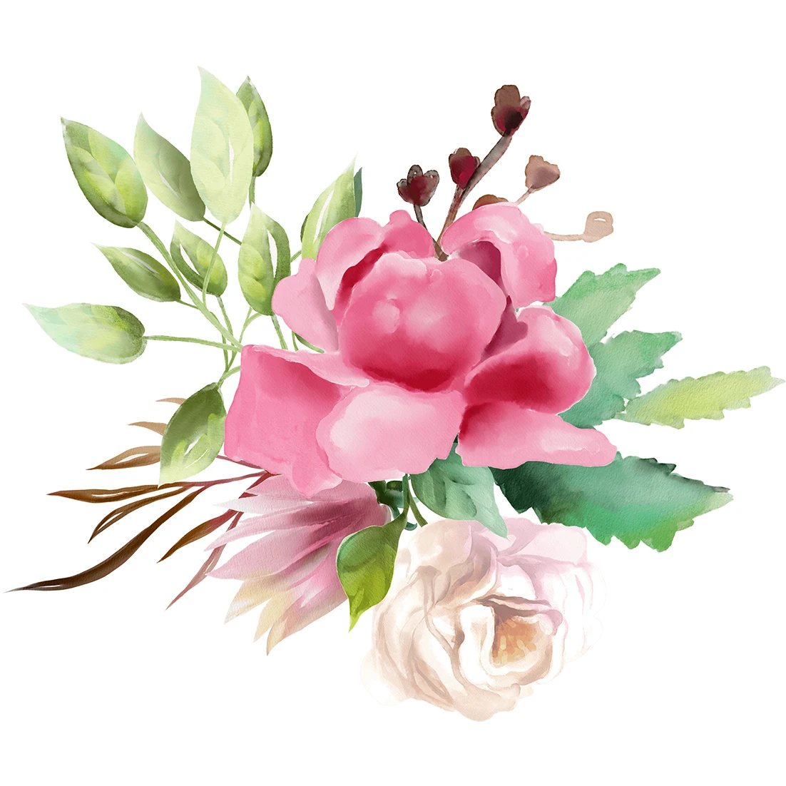 

Qcc25 bouquet wall sticker detachable bedroom life Art Sticker home decoration mural sticker