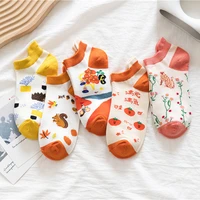 novel original design new products 5 pairs of lovely animal socks summer cotton socks womens fun leisure breathable socks