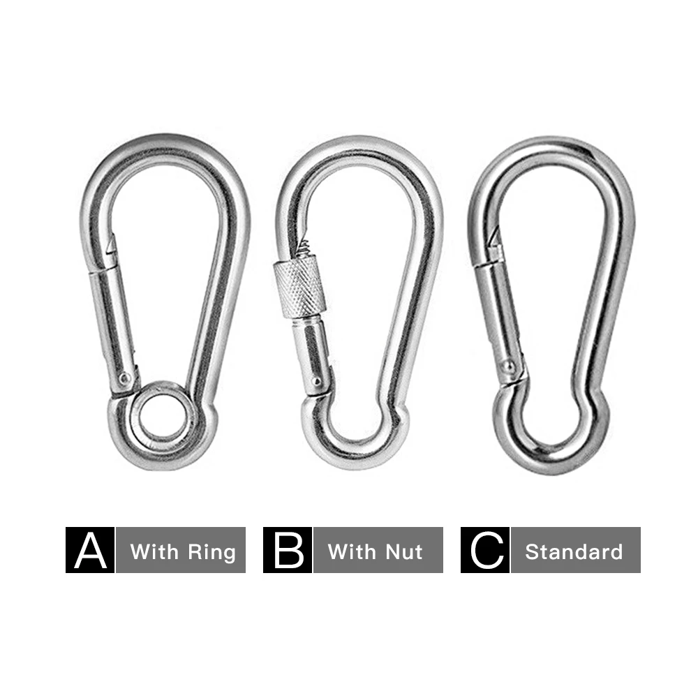 304 из нержавеющей стали альпинистская Пряжка мини серебро Весна Карабин брелок