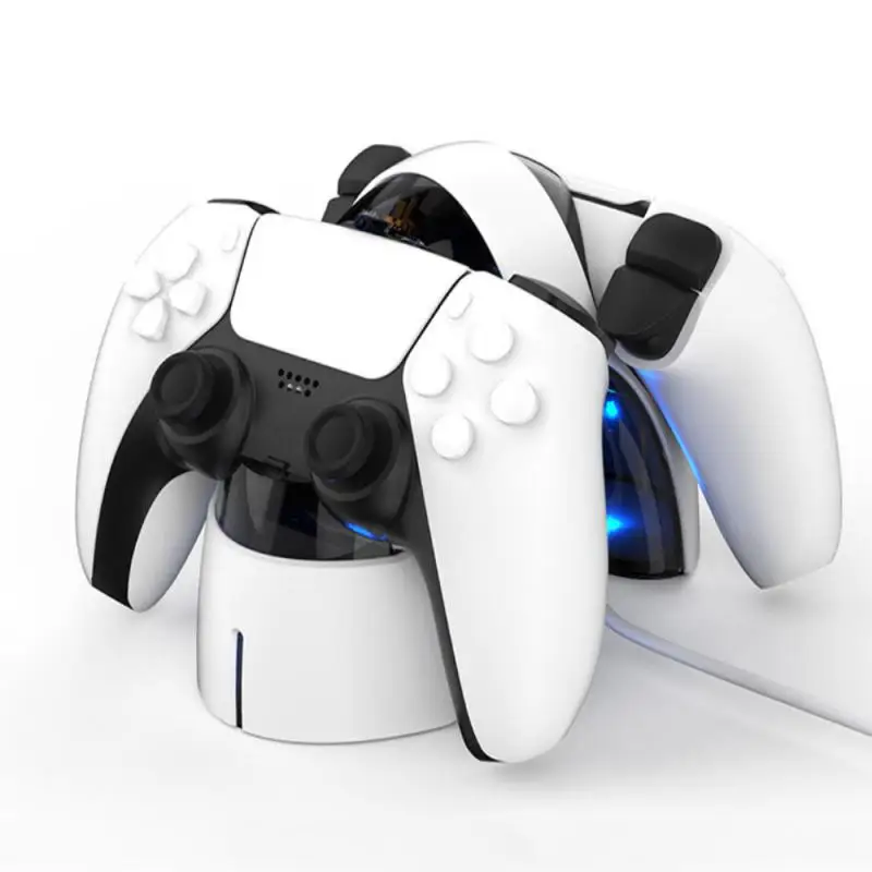 

Charging For PS5 Wireless Controller Dual Charger For Dual Sense Charging Cradle Dock Station With Type-C Charging Cable