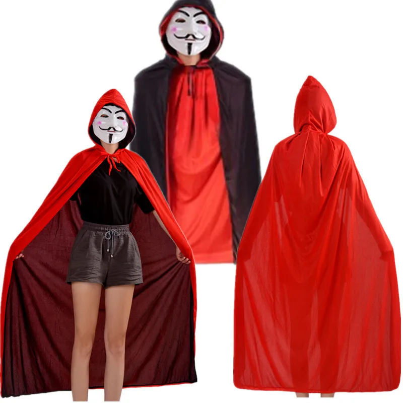 Бесплатная доставка 2020 Хэллоуин Черный Красный вампирская накидка Дракула
