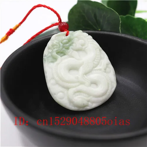 Натуральный китайский белый Нефритовый дракон кулон ожерелье Модные аксессуары