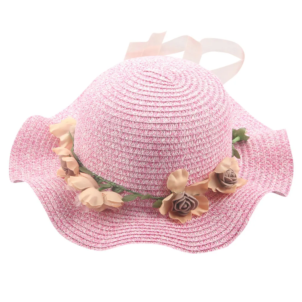 Шляпа женская Соломенная с волнистыми краями модный головной убор от солнца в