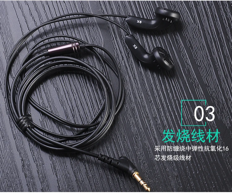 Новинка YINCROW X6 наушники-вкладыши 3,5 мм с плоской головкой био-целлюлоза HiFi профессиональные наушники без микрофона для iphone