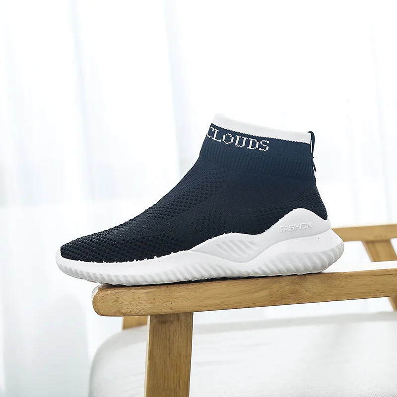 NIKEZI/высокие носки легкая обувь без шнуровки уличные модные прогулочные ботинки