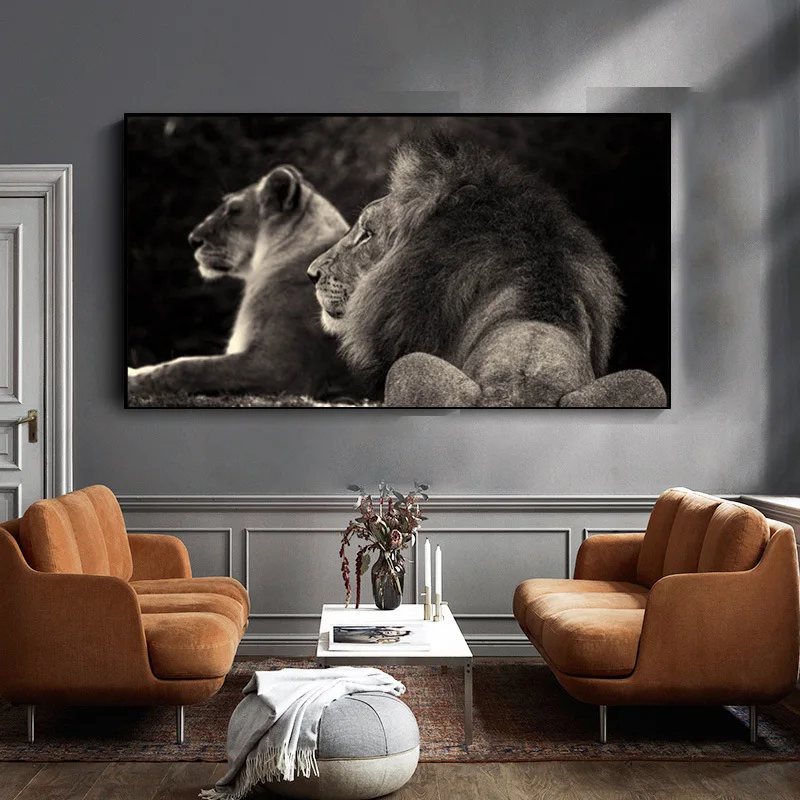 Современная домашняя живопись с изображением Льва настенная роспись картина