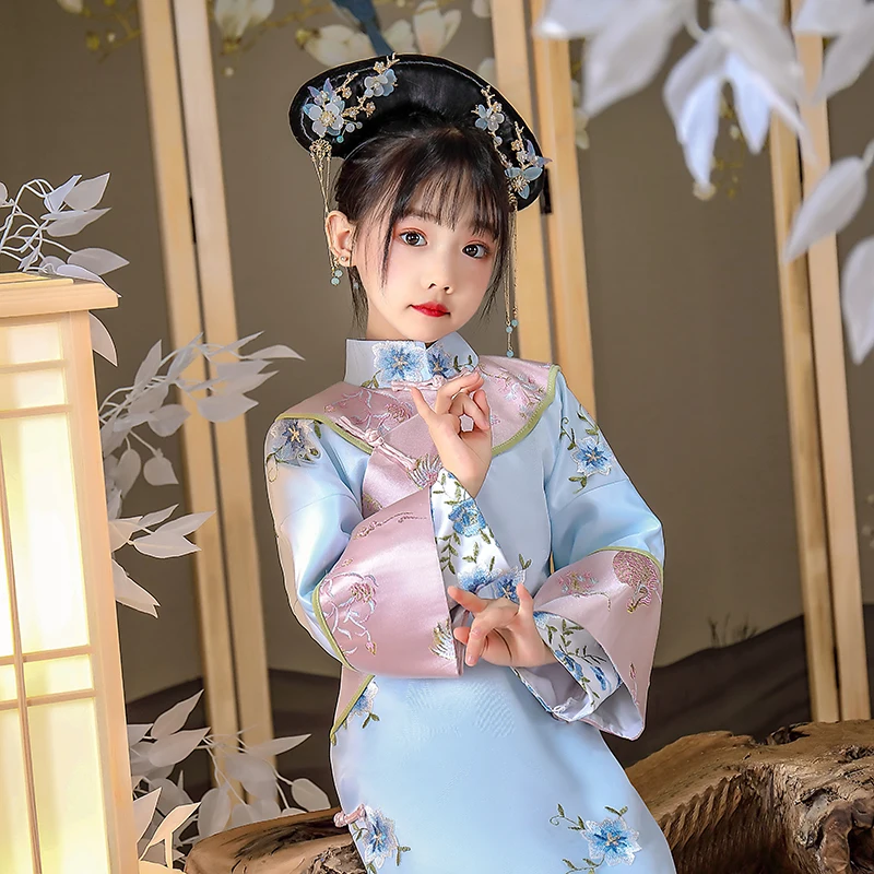 

Kids Han Suit Princess Traditional Chinese Girl Dress Hanfu Oriental Chinese Style Retro Hanfu Cosplay