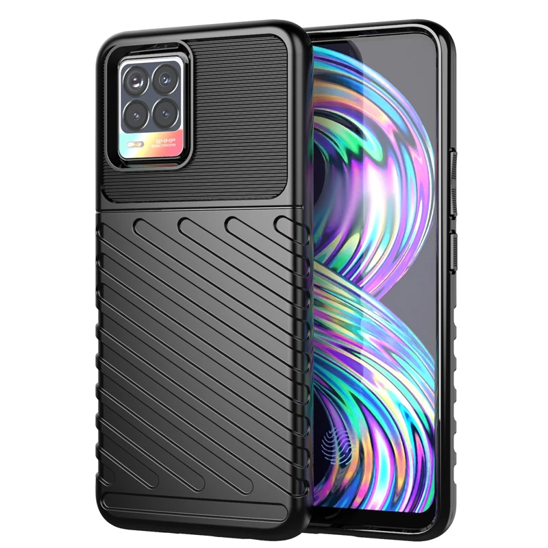 

Прочный чехол из волокна для Oppo Realme 8, чехол, бампер, силиконовый чехол с полным покрытием для Oppo Realme 8 7 6 Pro, чехол для Oppo Realme 8, чехол