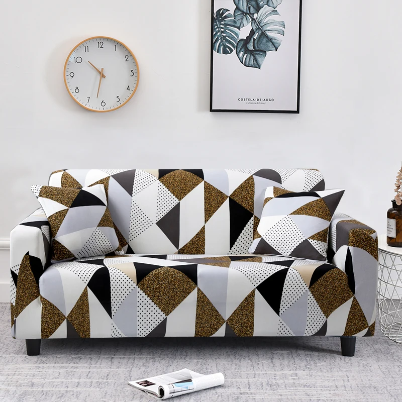 Stretch Slipcovers Sofa Cover Cotton Elastic Covers for Living Room Pets Couch Towel Geometric Style cubre sofa | Дом и сад