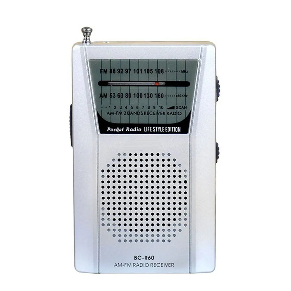 BC-R60 карманное радио телескопическая антенна наружная мини AM/FM Двухдиапазонная