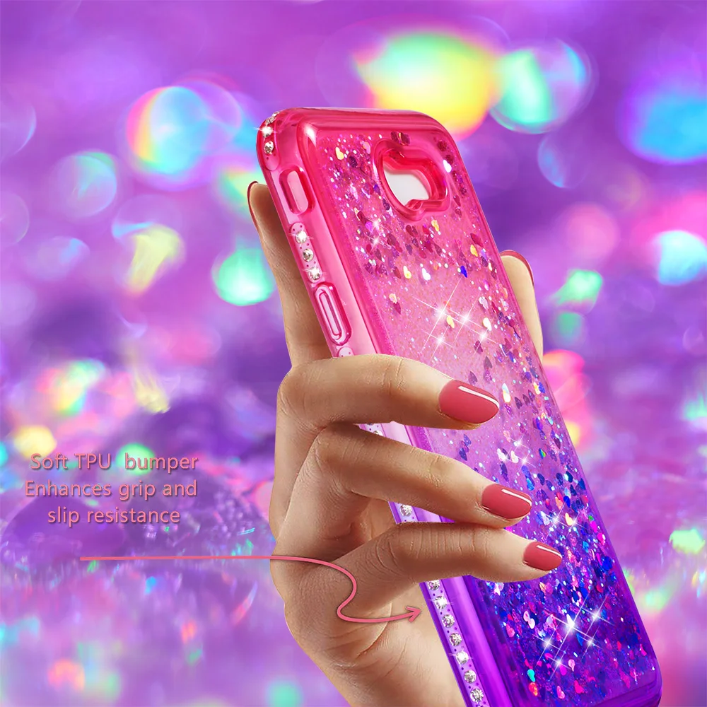 Чехол для Samsung Galaxy J7 Perx Wide 2 Halo Bling Glitter противоударный чехол J727 SM-J727T1 милый бампер с