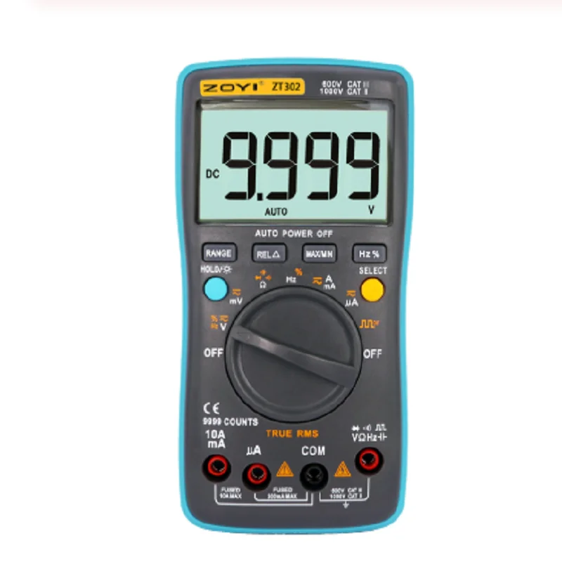 Цифровой мультиметр ZT301 ZT302 ZT303 8000 отсчетов True-RMS подсветильник ка амперметр