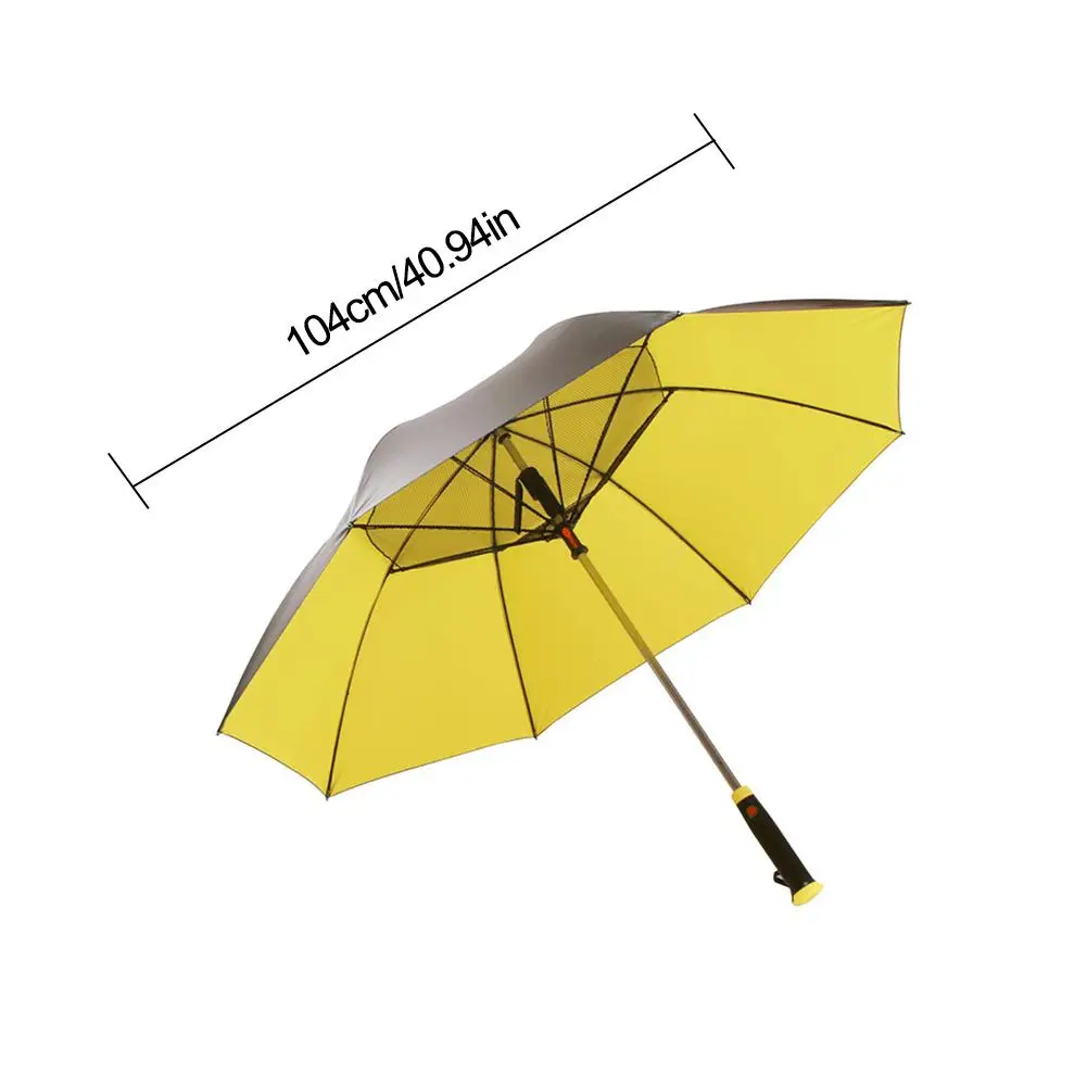 Automatic Umbrella With Fan USB Rechargeable Extra Large Oversize Windproof Waterproof Stick Umbrellas Black Coating Parasol