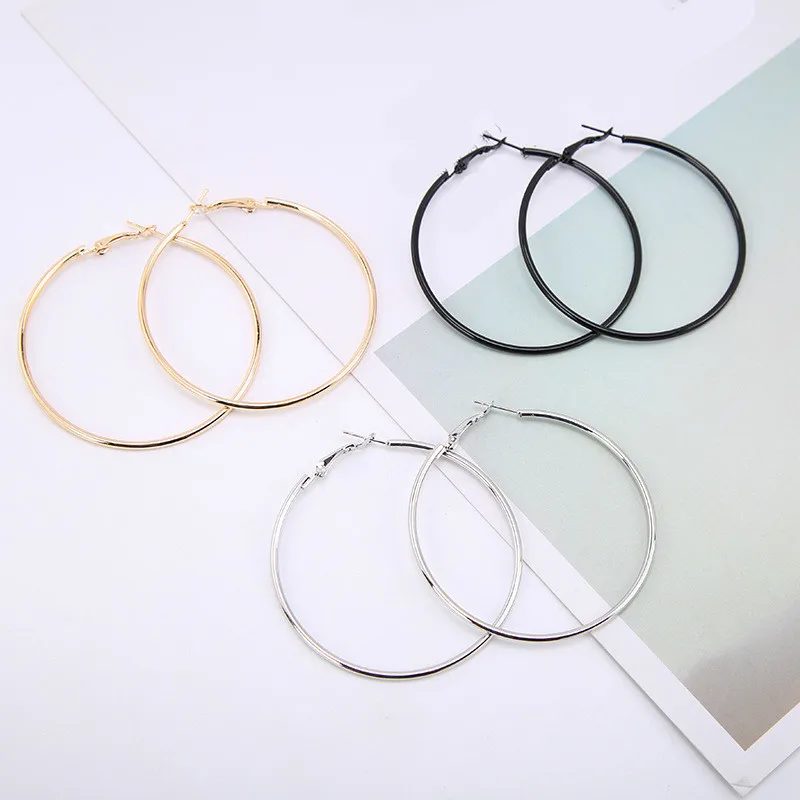 Серьги большого размера в стиле панк модные серьги для пар Большие Круглые