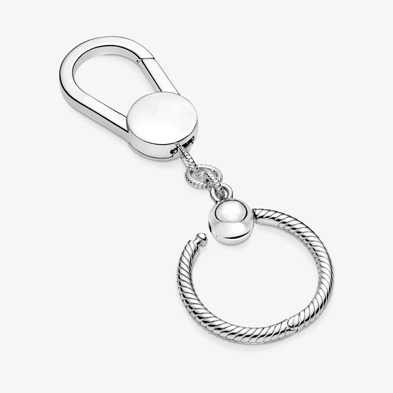 

2021 New plata charms of ley 925 Silver anneau porte clef Unissex Suitable for original beads DIY keychainFabrication de bijoux