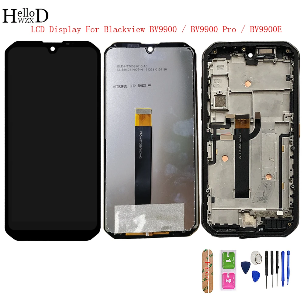 

ЖК-дисплей с сенсорным экраном для Blackview BV9900 / BV9900 Pro BV9900E, ЖК-дисплей с дигитайзером, стеклянная панель, датчик, инструменты с рамкой