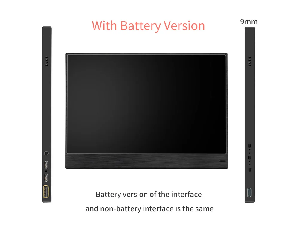 15 Touch Battery 1080P сенсорный 15,6 портативный монитор с тип-c, 13,3 дюймовый портативный ЖК-монитор HDR ультра тонкий дисплей для Mac/PC/смартфона/PS4 - Цвет: 15 Touch Battery