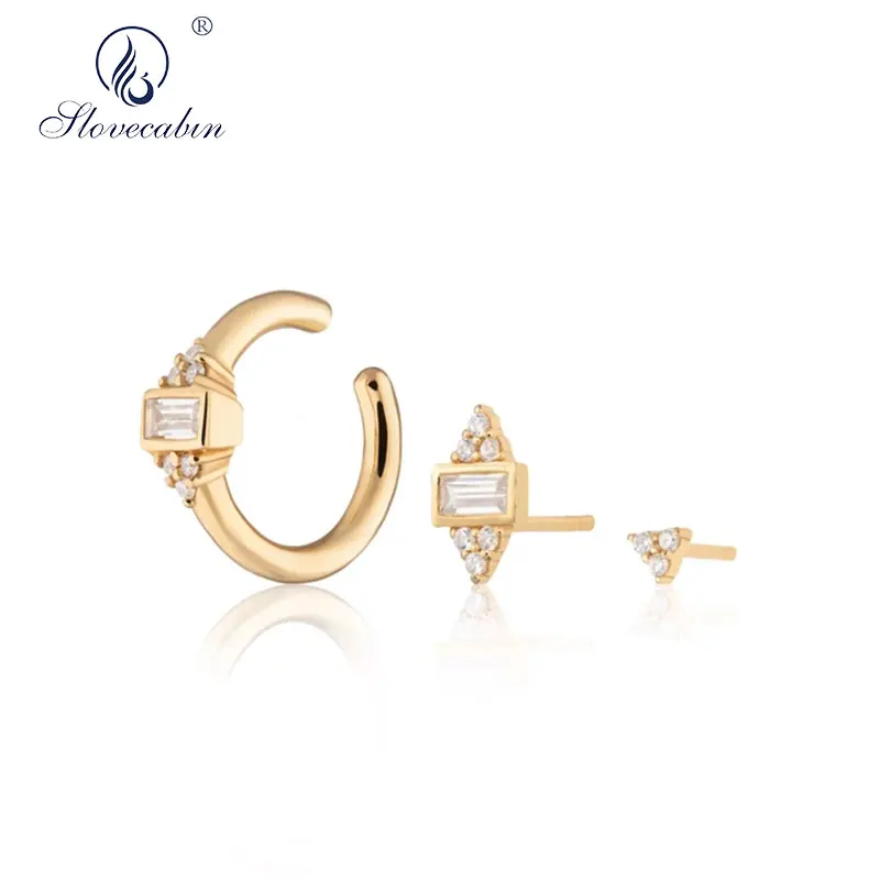 Женские простые серьги подковы из стерлингового серебра 925 пробы с Одри и одним