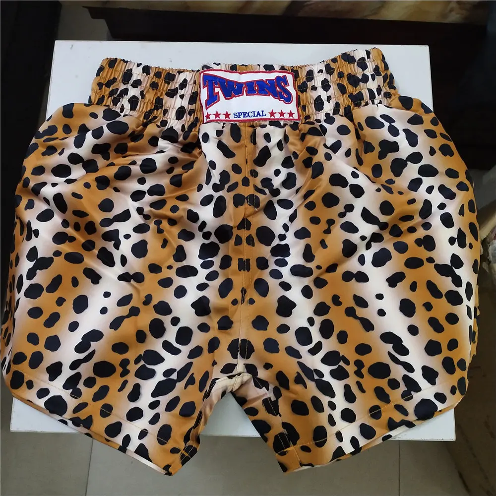 Трусы для ММА с леопардовым принтом 2019 штаны кикбоксинга в стиле муай тай шорты