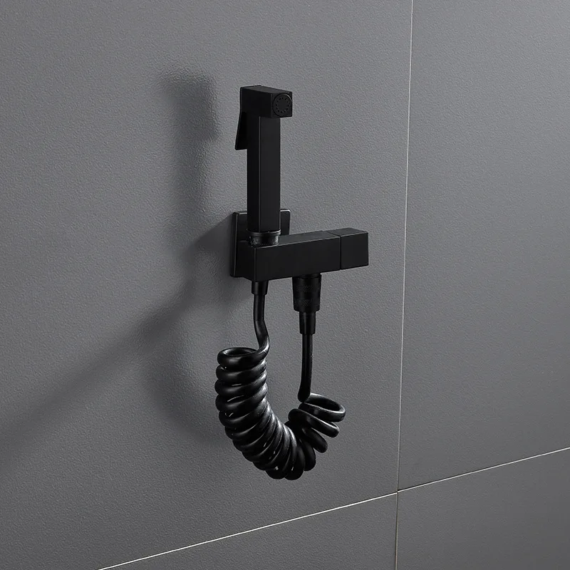 samodra bidet shower wall mounted toilet bidet sprayer set brass valve bathroom alloy black handheld self cleaning bidet faucet free global shipping