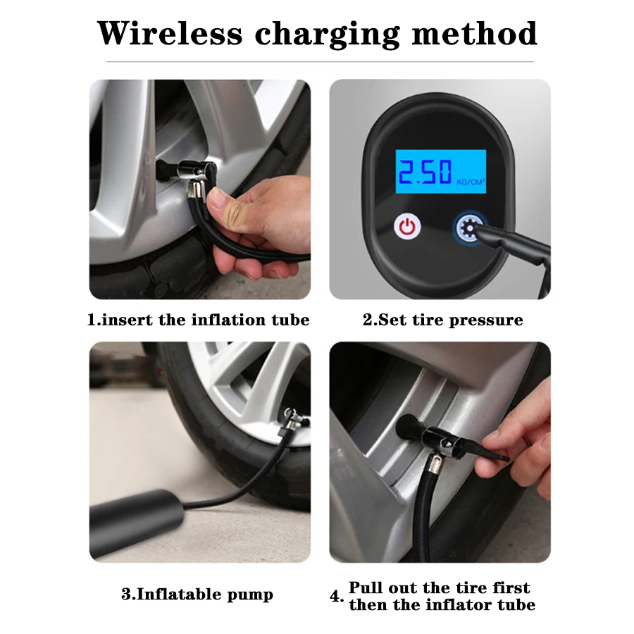 Умный мини велосипедный насос алюминиевый сплав Ручной USB воздушный для