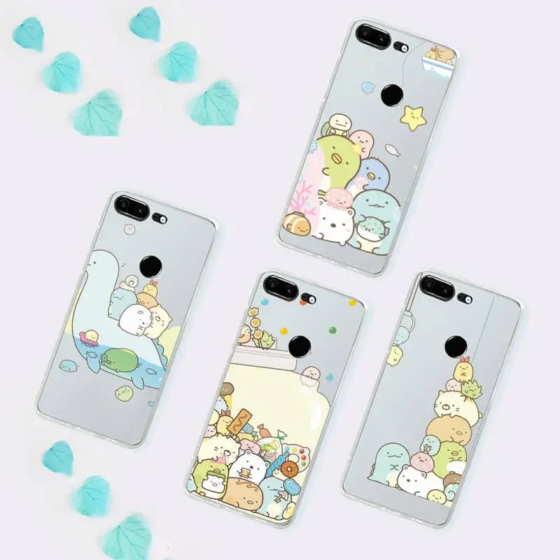 

sumikko gurash cartoon cute Phone Case Transparent for Huawei P 40 20 30 10 mate pro lite plus shell cover coque