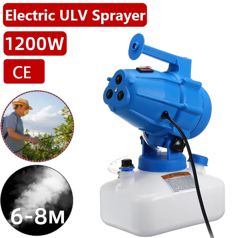 

5L 1200W Electric Nebulizer ULV Cold Fogger Sprayer Mosquito Fogging Machine Intelligent Ultra Fogger Disinfection Machine