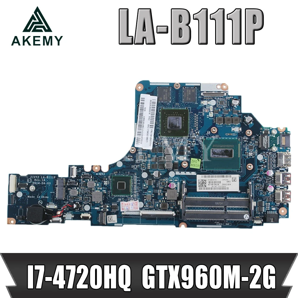 

HD LA-B111P Laptop motherboard For Lenovo Y50-70 mainboard original I7-4720HQ/4710HQ GTX960M-2G