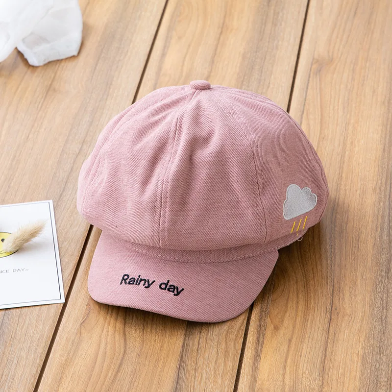 LDSLYJR стиль сплошной цвет погода вышивка утка язык Берет простой Повседневный