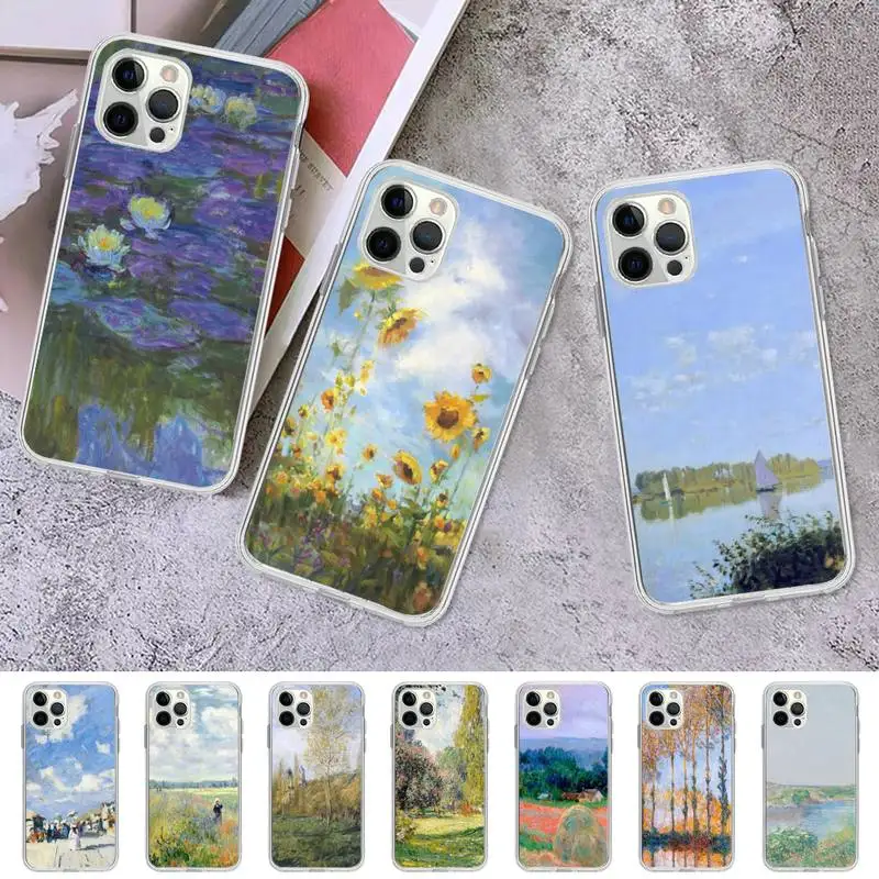 

Claude Monet art painting Phone Case for iPhone 11 12 13 mini pro XS MAX 8 7 6 6S Plus X 5S SE 2020 XR case
