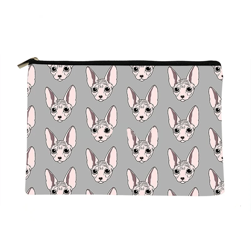 

Women Sphynx cats Printed Make up bag Fashion Women Cosmetics Organizer Bag for Travel Colorful Storage Bag for Lady Bag