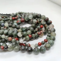 mamiam natural africa bloodstone beads 6 10mm smooth round stone diy bracelet necklace jewelry making gemstone gift design