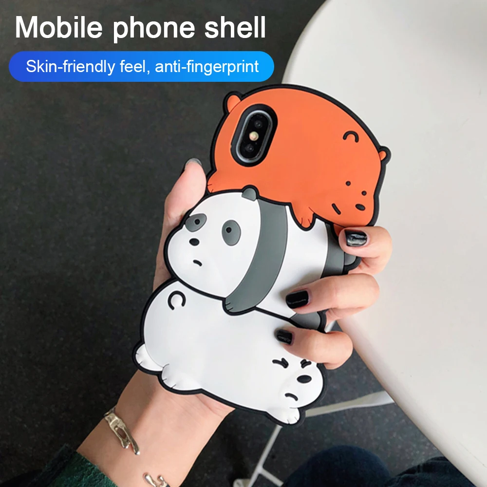 

Phone Protective Cover Shockproof Anti-Drop Silicone Cute Bear Cell Phone Protector Case for iPhone 12mini/12/12pro/12pro Max