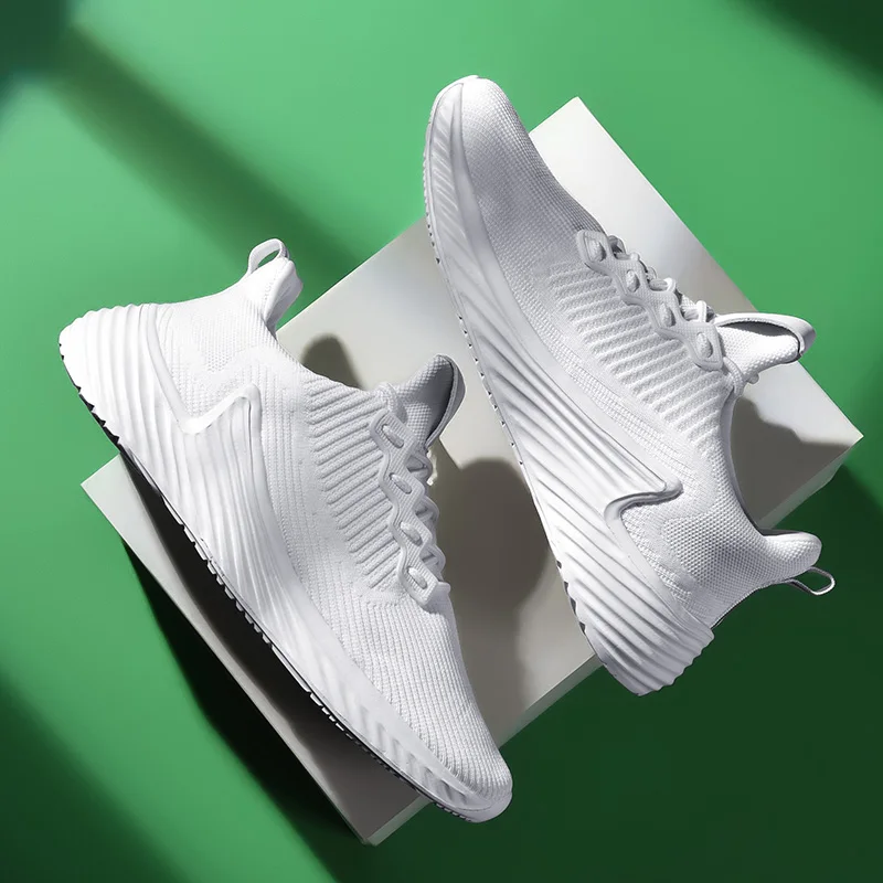 

mens shoes Breathable fashion Shoes mens slip man espadrilles 2020 trainers hombre shoe white mesh knitting black sapato causal