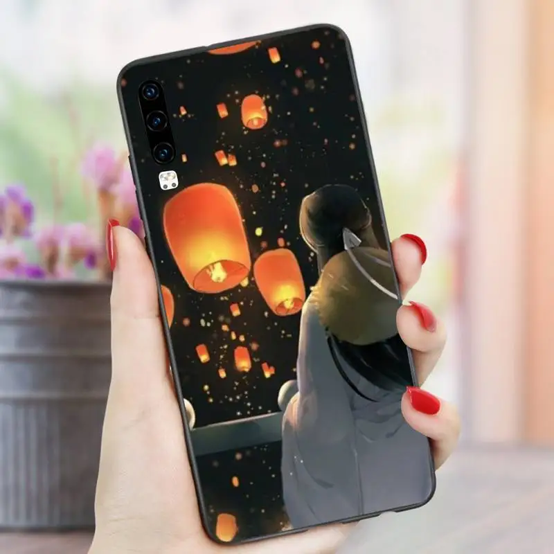 

Chinese style Tian Guan Ci Fu Phone Case For Huawei P9 P10 P20 P30 Pro Lite smart Mate 10 Lite 20 Y5 Y6 Y7 2018 2019