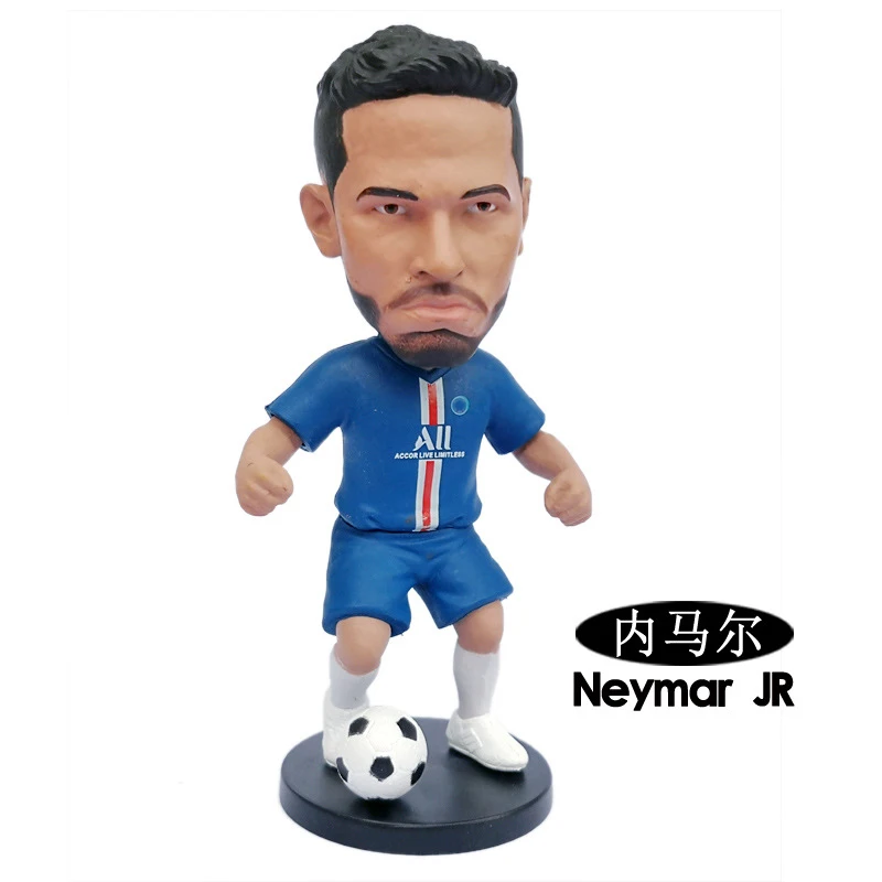 

10cm football star Neymar car decoration shaking his head toy resin model toy movable doll doll collection gift