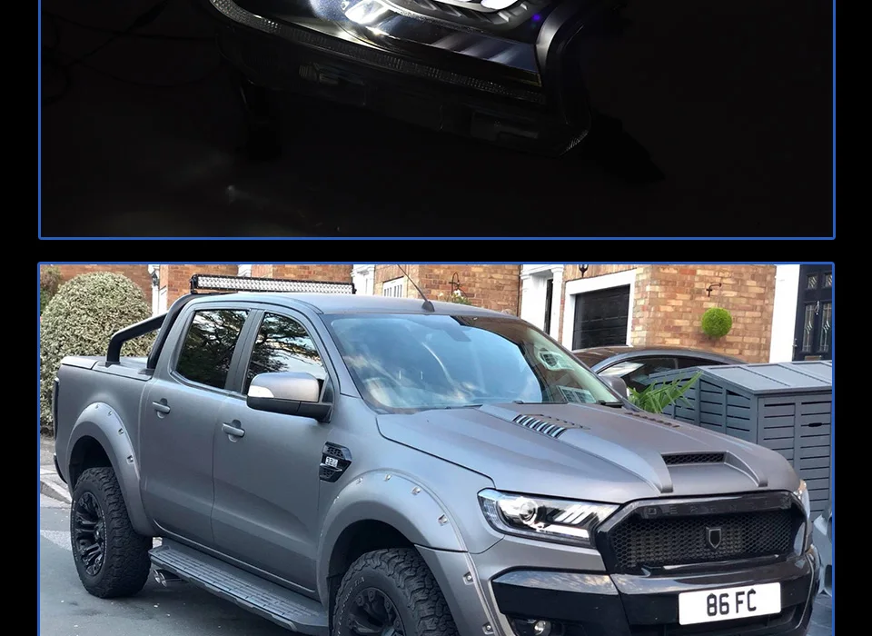AKD тюнинговые Автомобильные фары для Ford Ranger Everest Endeavour фары Mustang светодиодный DRL ходовые огни биксеноновый луч противотуманные фары
