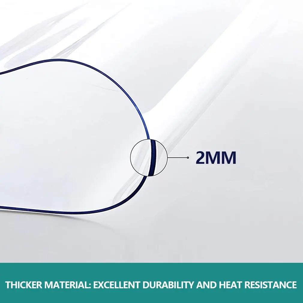 PVC Transparent Chair Pad Waterproof Anti-Slip Home Kitchen Floor Refrigerator Coffee Table Protective | Дом и сад