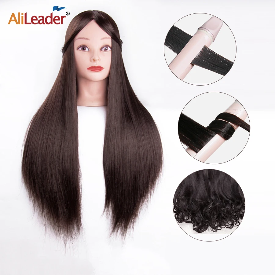 

Alileader Professional Practice Training Head 65 CM Long Hair Training Mannequin Head For Hairdresser Hairdressing Model Head