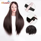 Alileader профессиональная тренировка голова 65 см длинные волосы Обучение манекен голова для парикмахера Парикмахерская модель головы