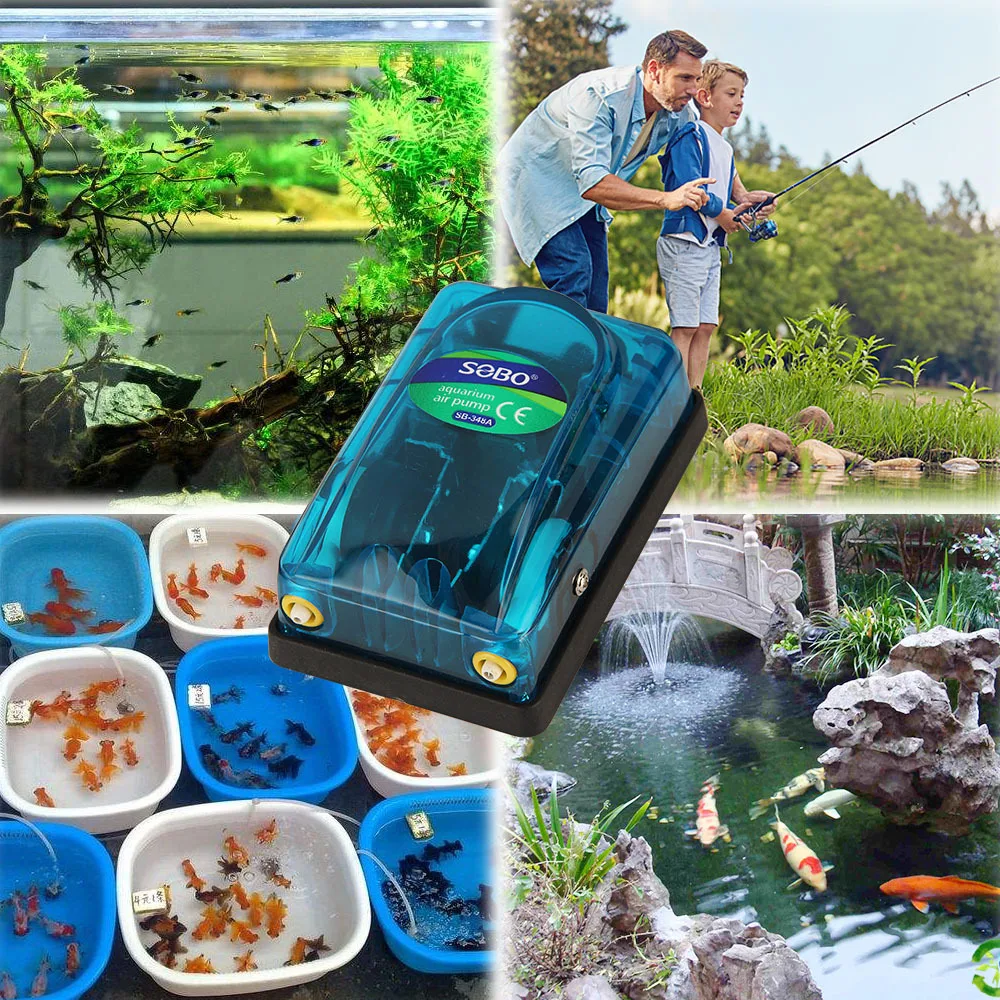 

SongBao SB-248A/SB-348A aeration pump aquarium transparent quiet oxygen pump Aquarium air pump 220v 3w 5w Fish tank accessories